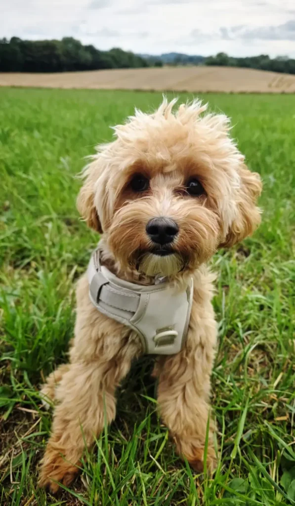 Bhodi the dog on a country walk at Cheshire Home Dog Boarding